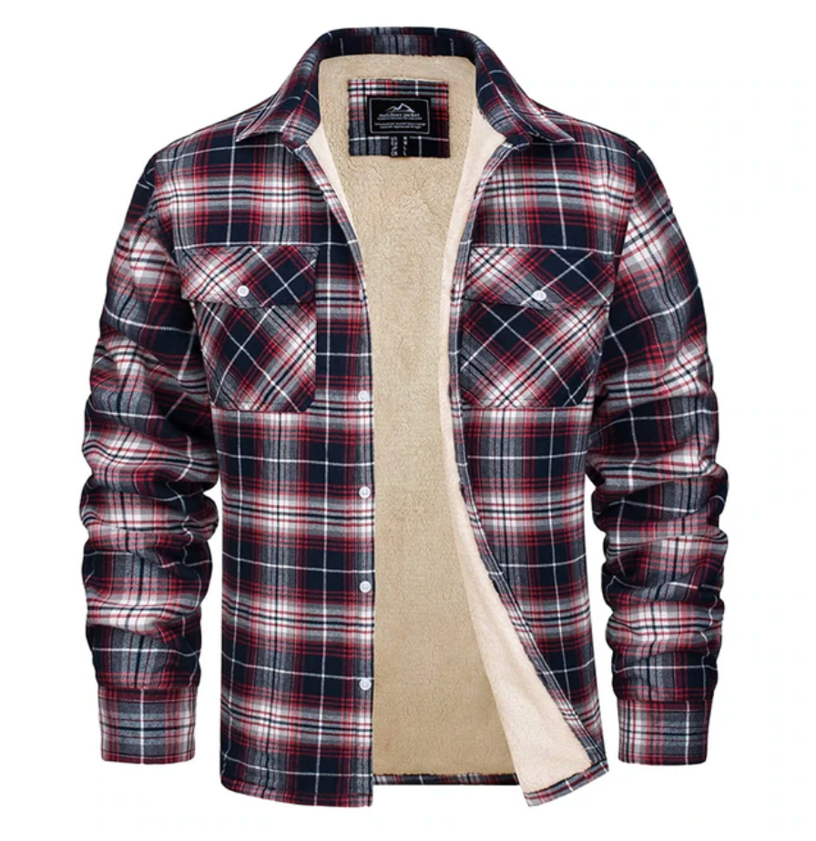 Sherpa Lined Flannel Jacket for Men - Image 6