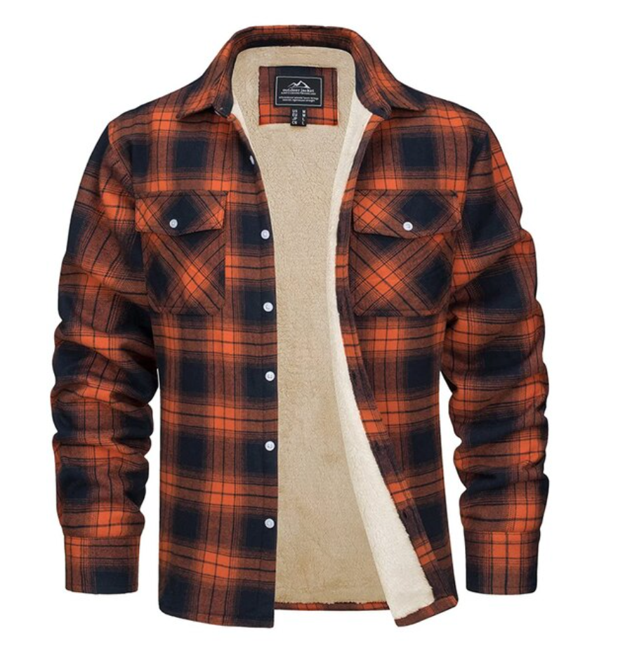 Sherpa Lined Flannel Jacket for Men - Image 3