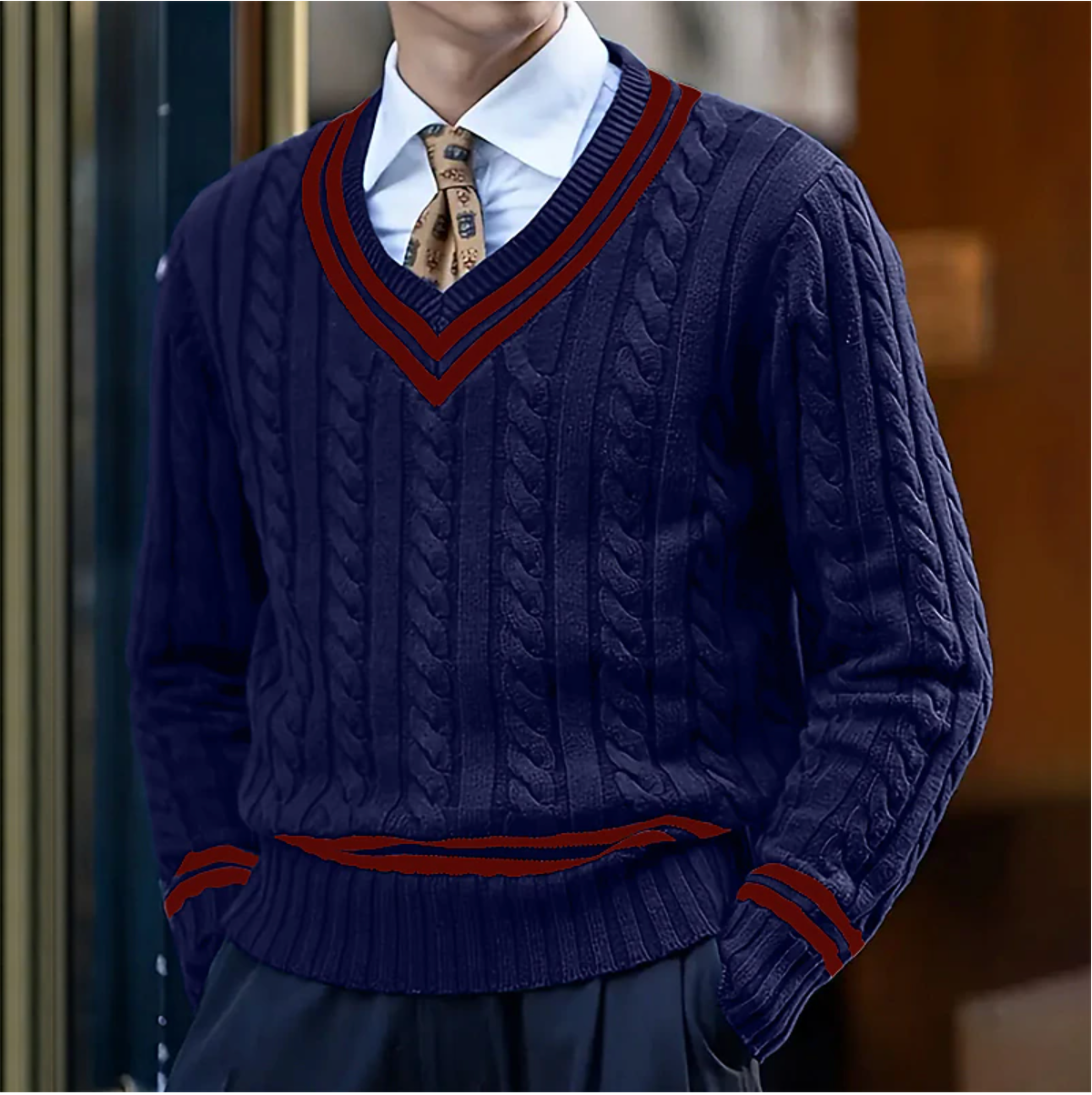 Floris | Stylish V-neck Sweater