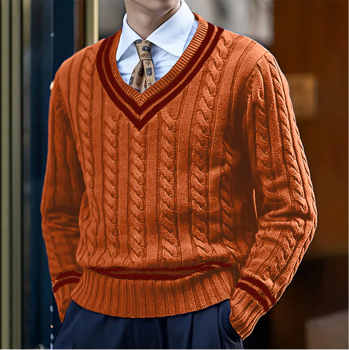 Floris | Stylish V-neck Sweater
