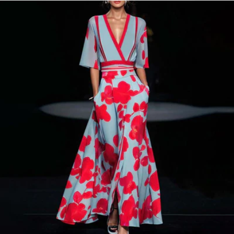 Mia - floral maxi dress