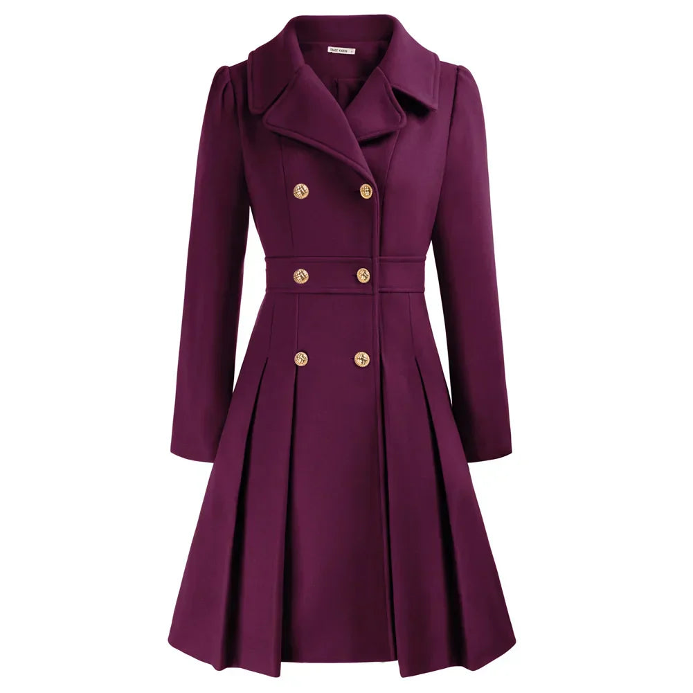 Grace Women's Coat | Stilfuld A-line peacoat i uld