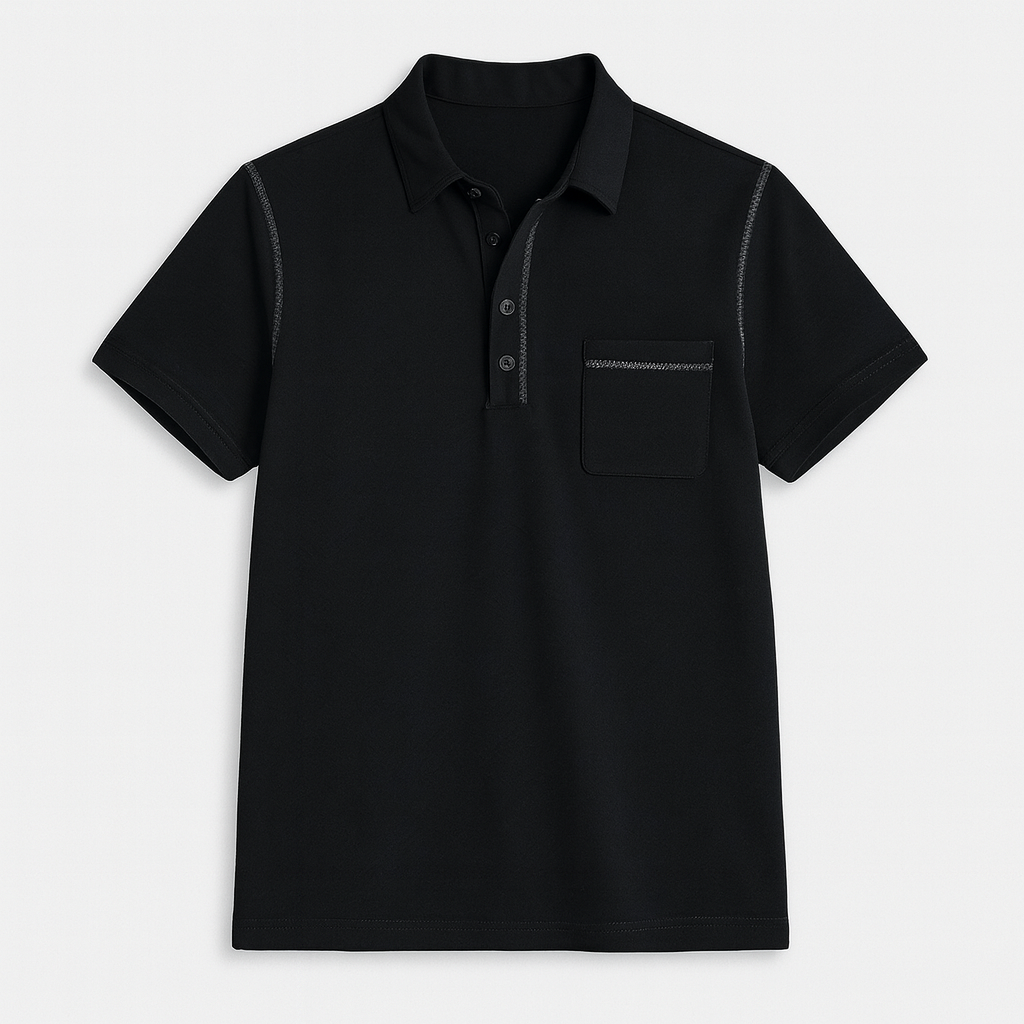 Summer polo shirt black