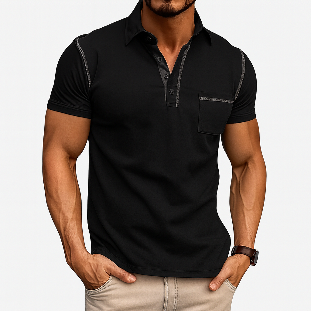 Summer polo shirt black