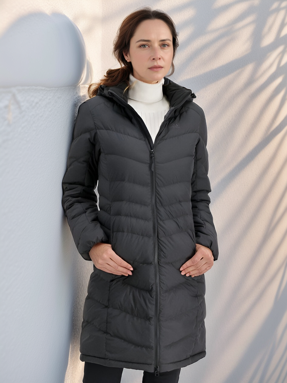 Eva Long padded coat - Warm, lightweight and water-repellent