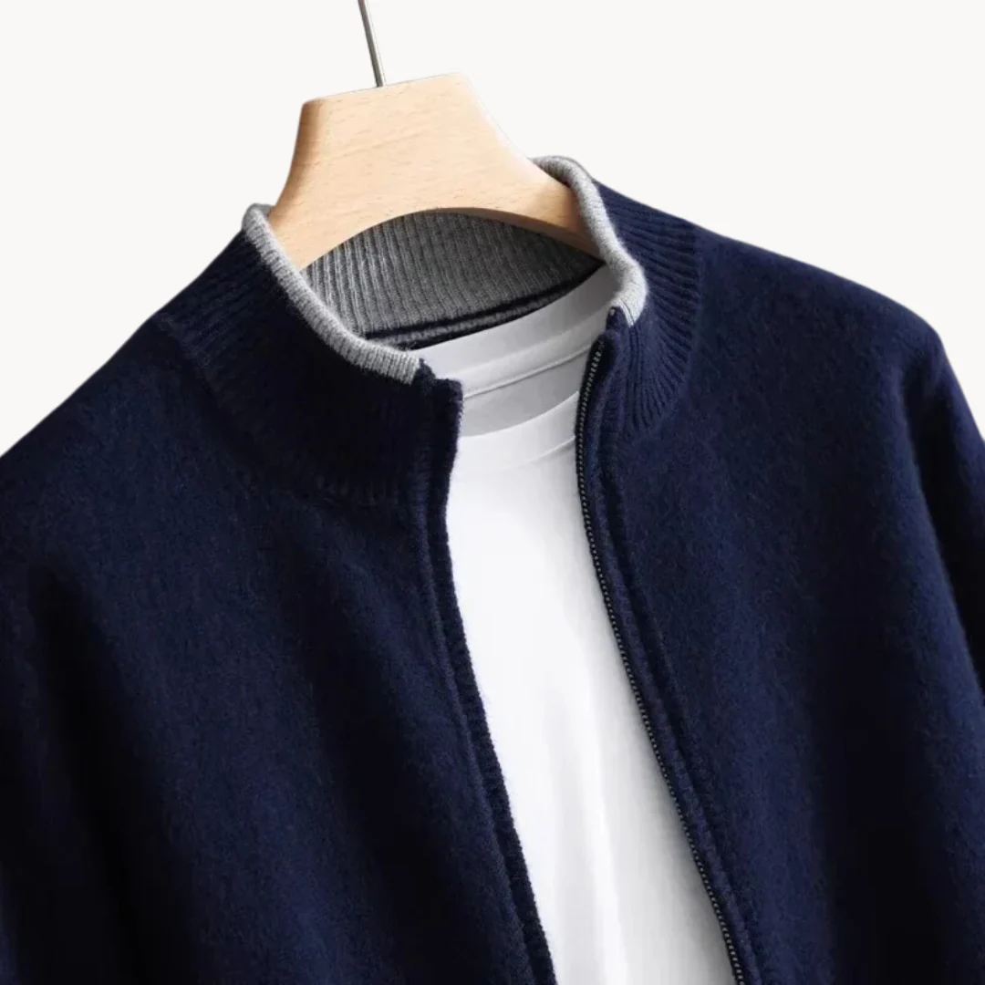 Merino - Men's wool vest with zipper
