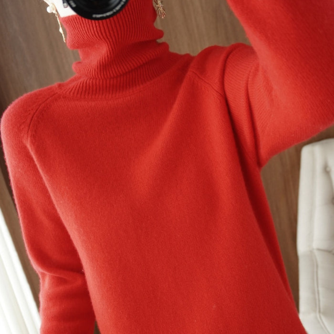 Nikki | Ladies Elegant Long Sleeve Sweater | Turtleneck
