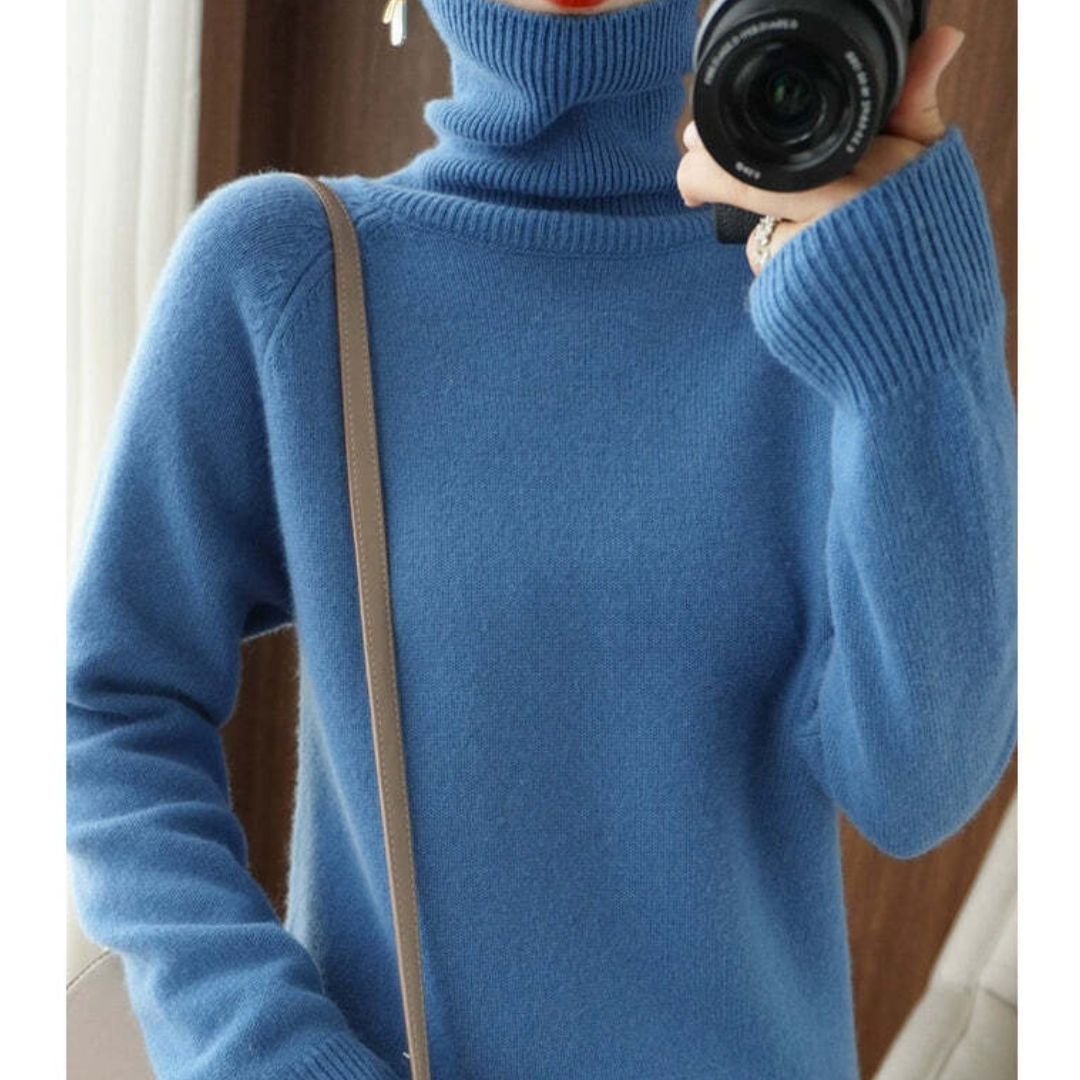 Nikki | Ladies Elegant Long Sleeve Sweater | Turtleneck