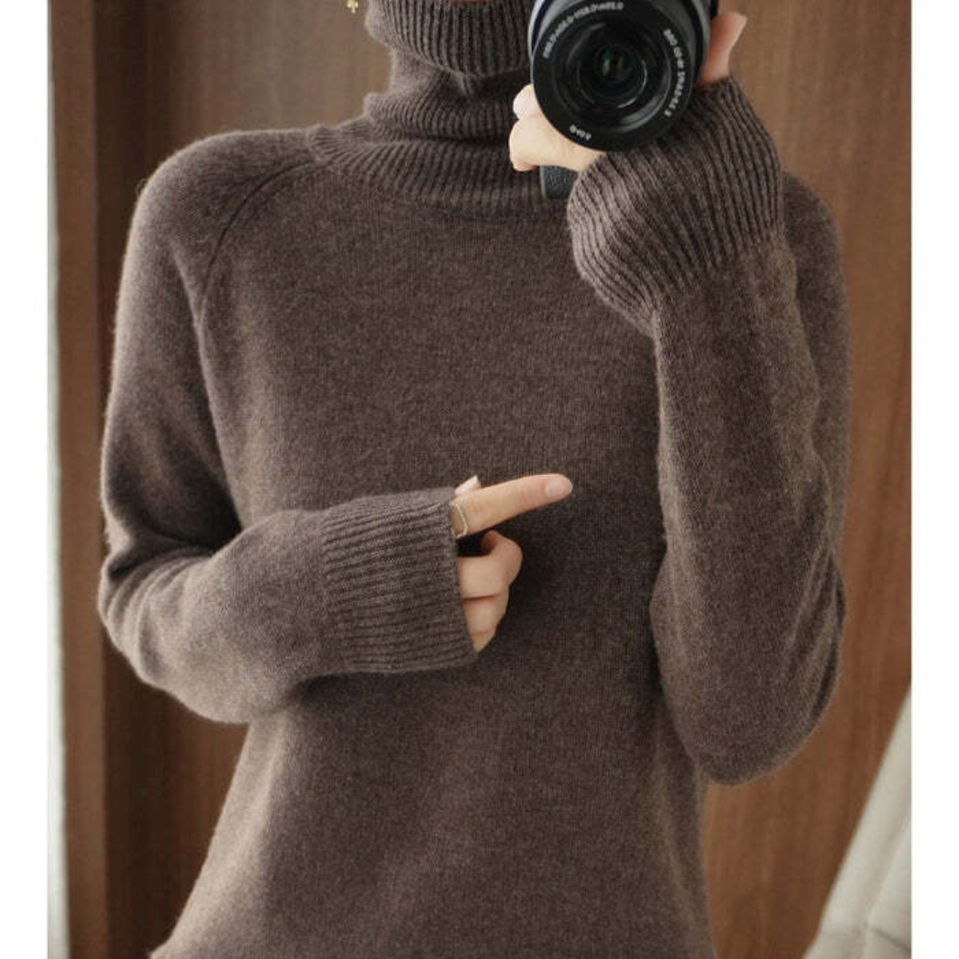 Nikki | Ladies Elegant Long Sleeve Sweater | Turtleneck