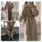 Warm, padded winter jacket for women with full length