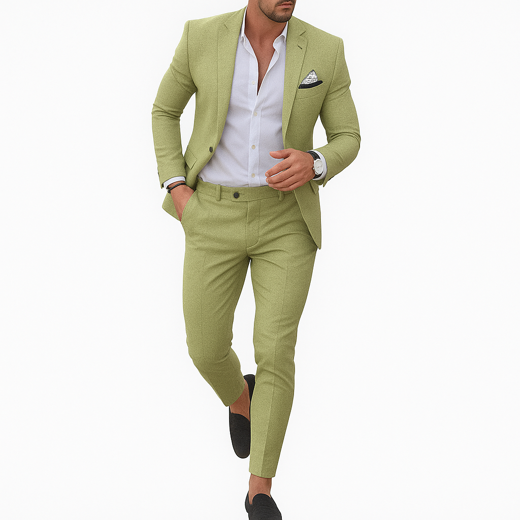 Linen Suit green