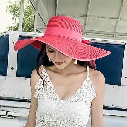 Ladies sun hat ladies with flexible brim and minimalist crown shape
