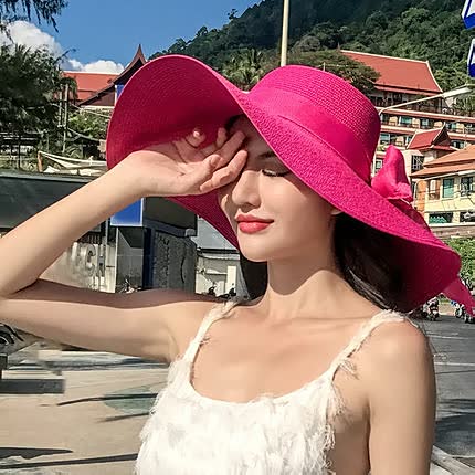 Ladies sun hat ladies with flexible brim and minimalist crown shape