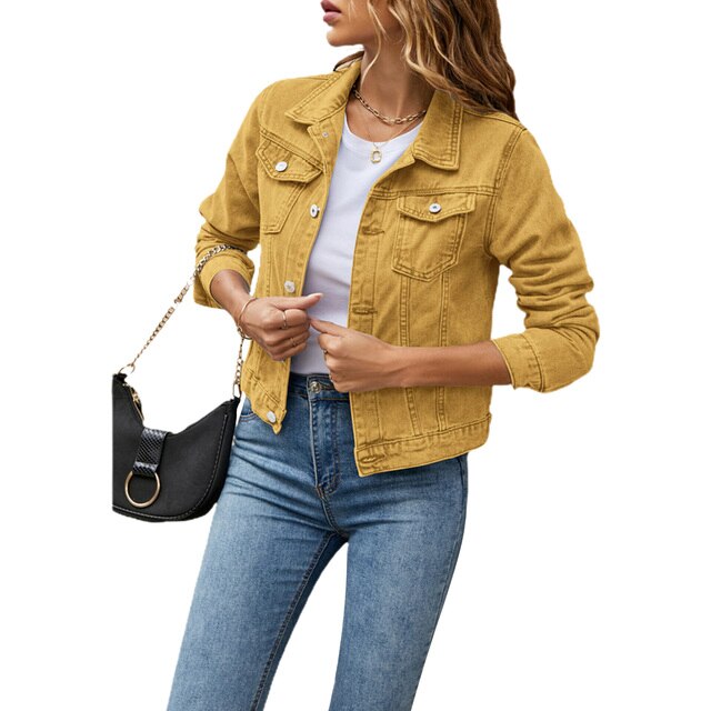 Stylish cotton denim jacket - women