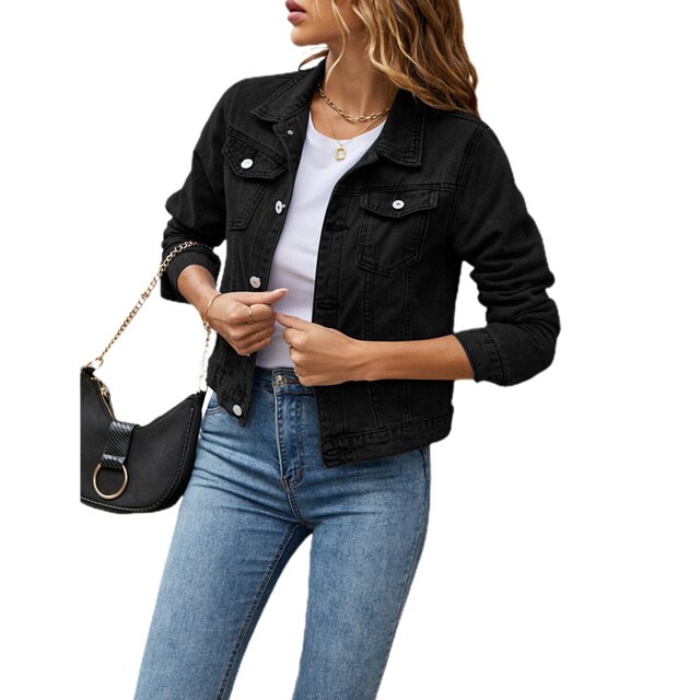 Stylish cotton denim jacket - women