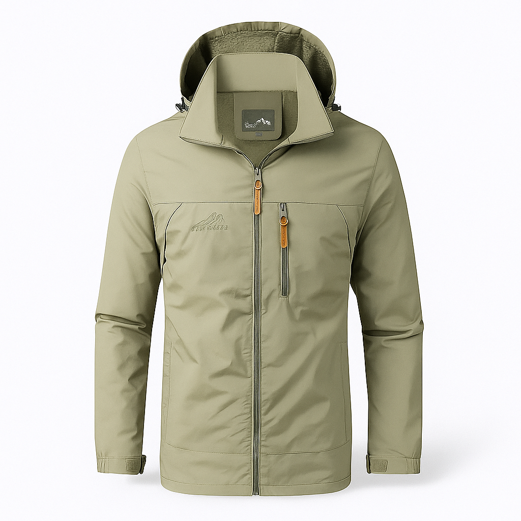 Jacket with hood khaki