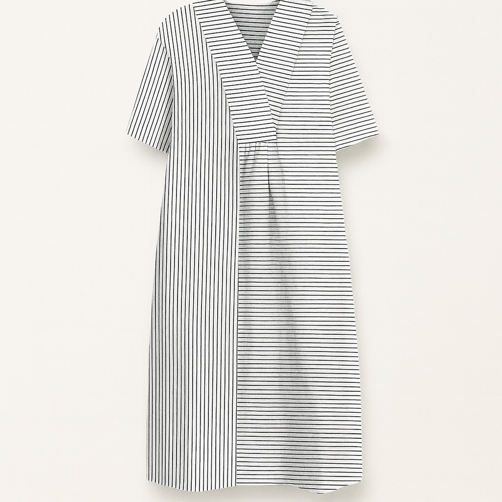 Patterned Summer Dress white