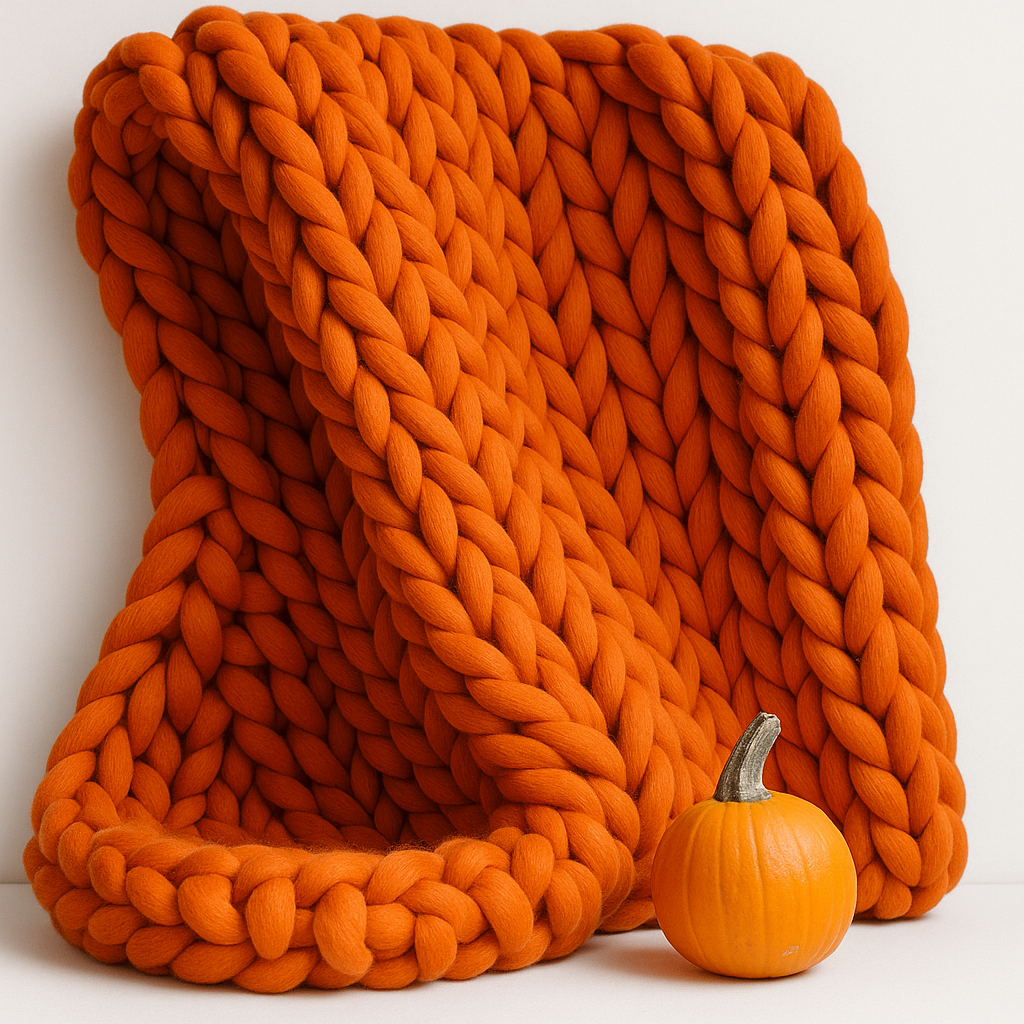  Wool Knitting Set orange