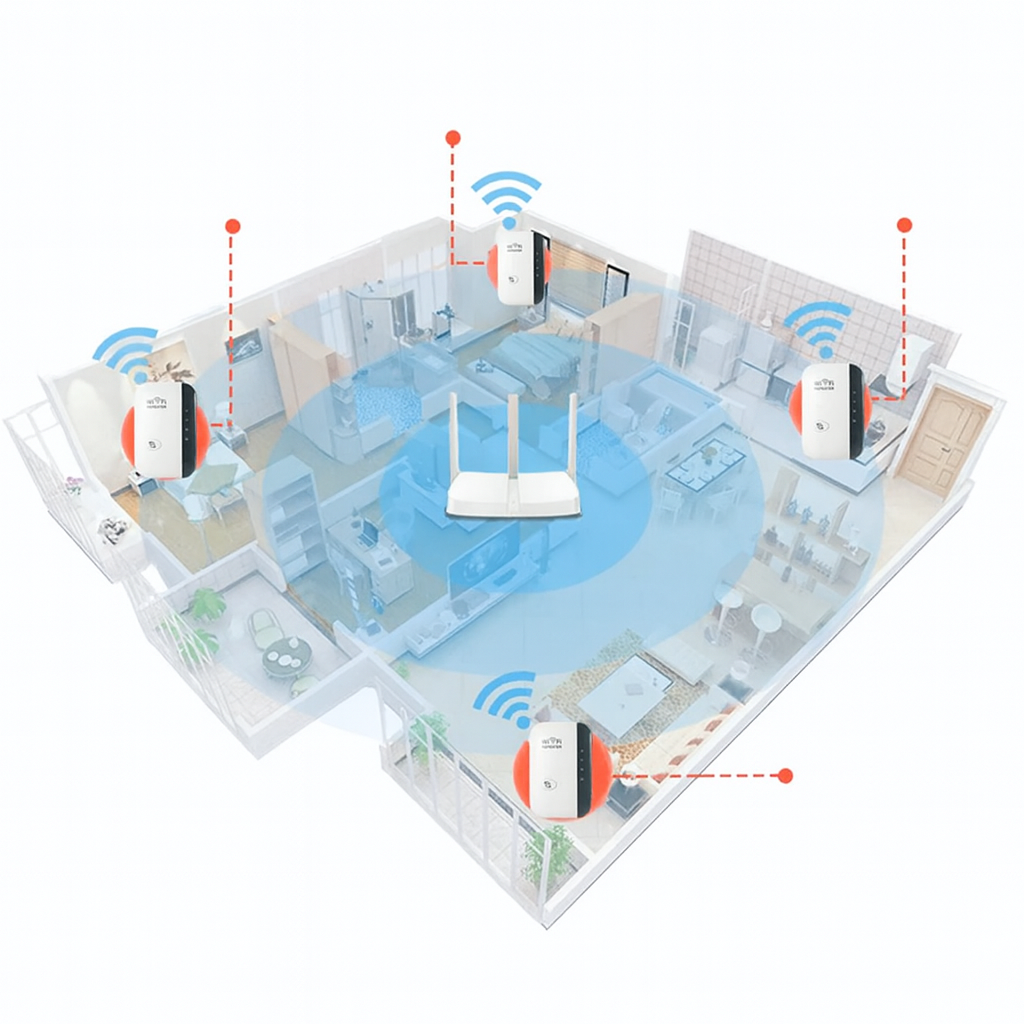 Wireless WIFI signal booster 