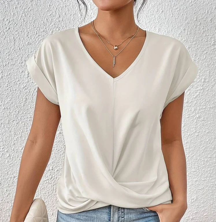 Lumi - Women’s V-Neck Loose Fit T-Shirt