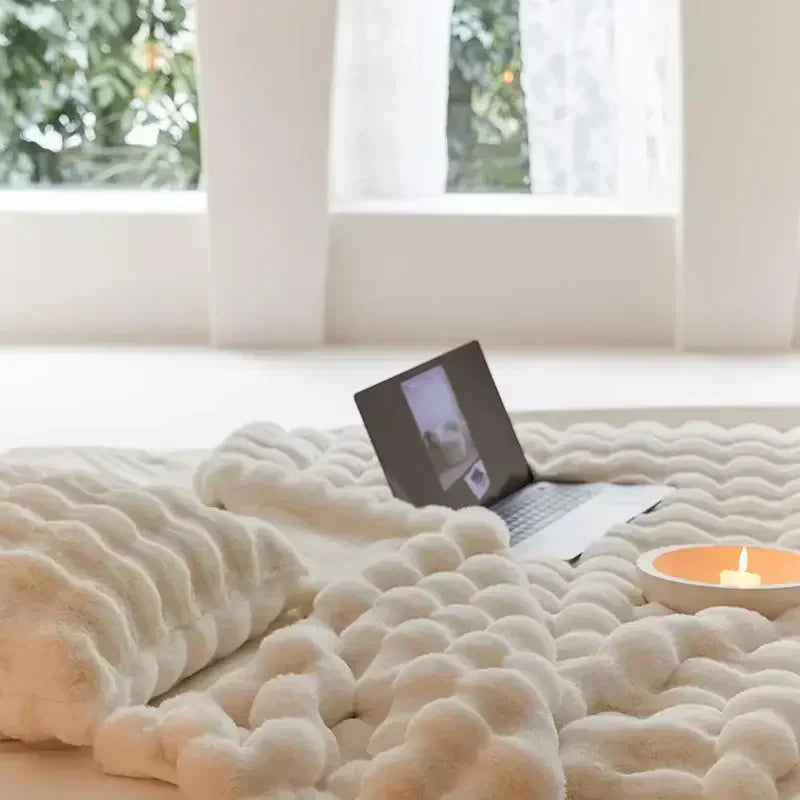 Fleece blanket Soft plush cozy bed throw