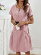 Sienna - Elegant Short Sleeve Cotton Dress with Pockets