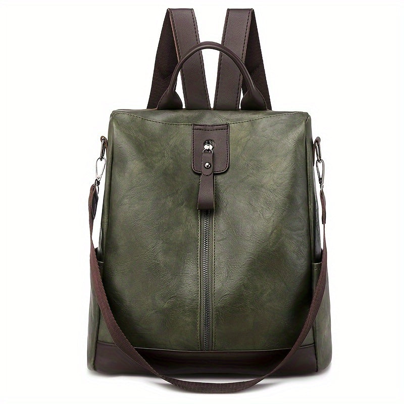 Bag backpack for women made from vegan PU leather with a secure design