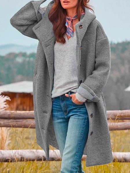 Flattering cardigan for women with buttons Midi jacket