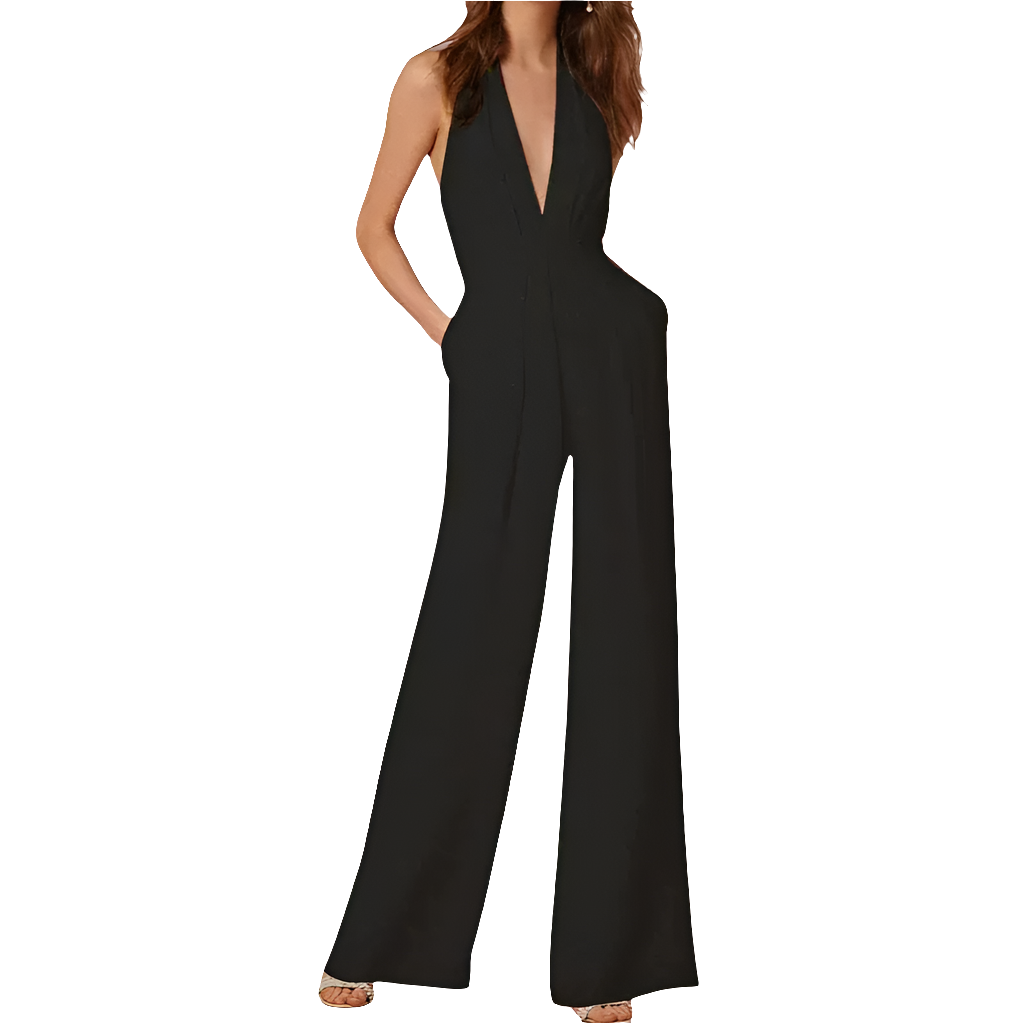 Verana | Combinaison sans manches élégante pour femme | Jambes larges et décolleté en V profond