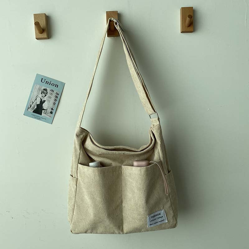 Stephanie - Large capacity bag made from textured, soft vegan leather