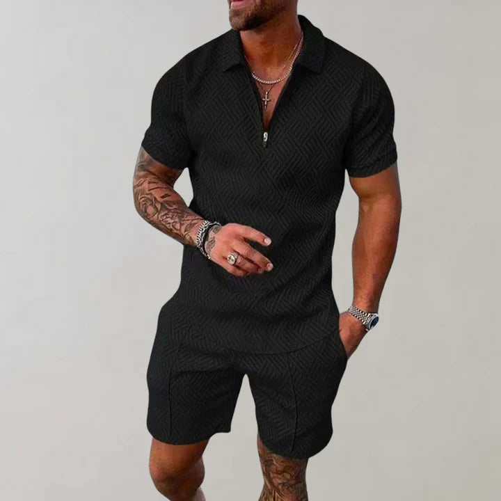Oliver men's summer set - Breathable cotton and linen, lightweight and comfortable with elegant style