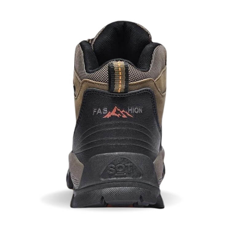 Outdoorové kožené boty, nepromokavá turistická obuv, zelená