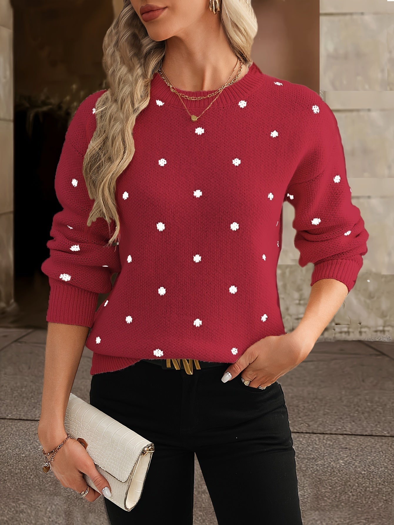 Zara polka dot sweater - Casual and stylish for women in fall and winter