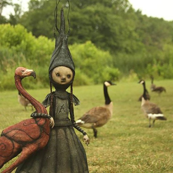MysticWitch | Creepy Witch Sculptures – Dark, Bizarre Art, Halloween Decor, Gothic Home Decor