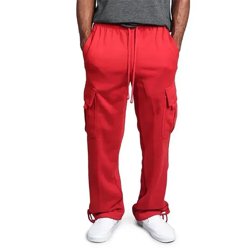 Ultra-comfortable men's cargo jogging trousers made from fleece
