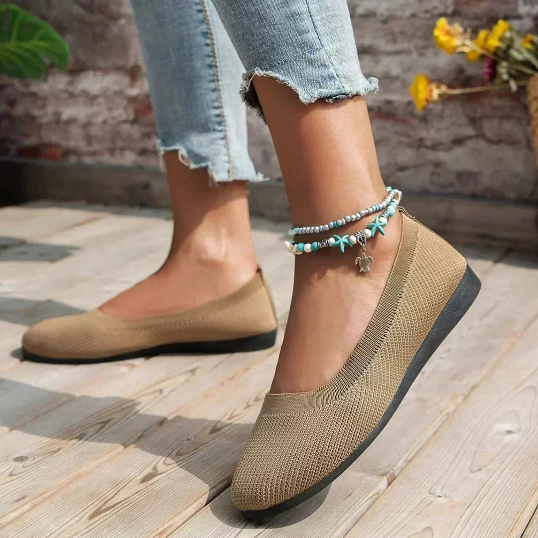 Women's Rachel Ballerinas - Orthopedic Shoes with Arch Support and Non-Slip Sole