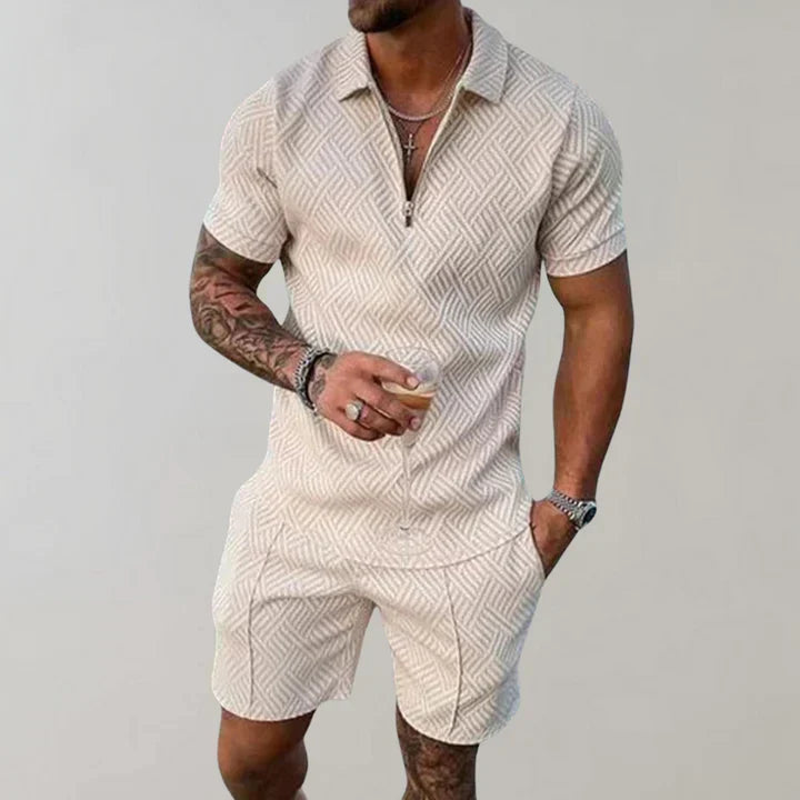 Oliver men's summer set - Breathable cotton and linen, lightweight and comfortable with elegant style