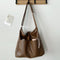 Stephanie - Large capacity bag made from textured, soft vegan leather