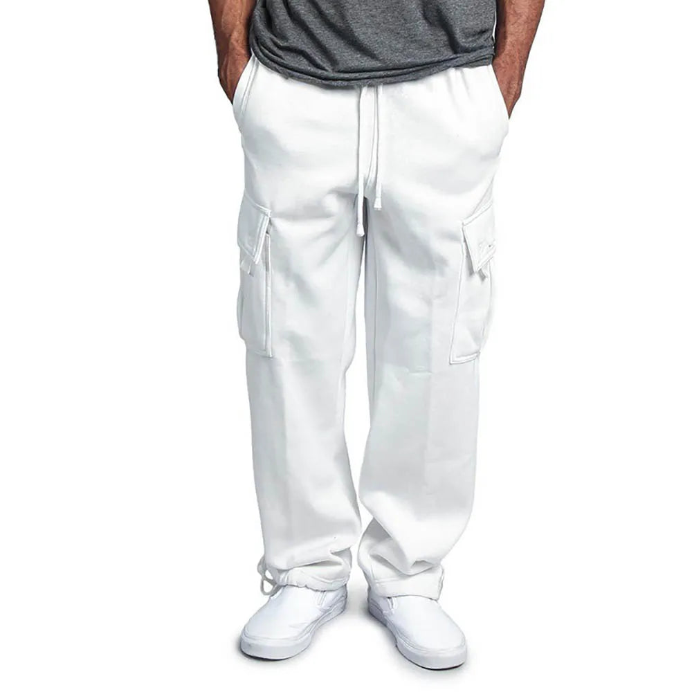 Ultra-comfortable men's cargo jogging trousers made from fleece