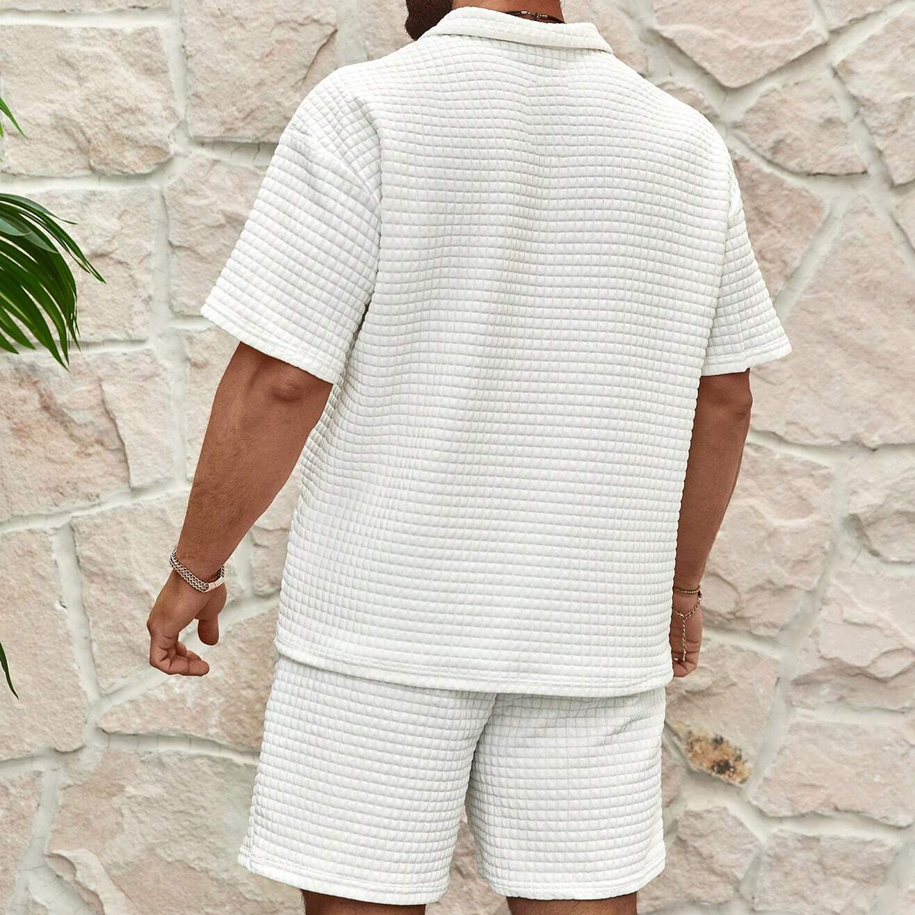 Silas Exclusive Men's Set - Breathable Cotton Polo and Fitted Shorts, Summer Comfort