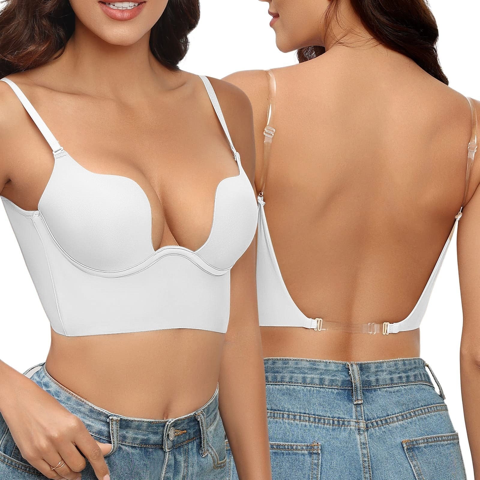 Madelyn Women's Bra - Seamless Backless Bra with Invisible Support and Comfortable Fit