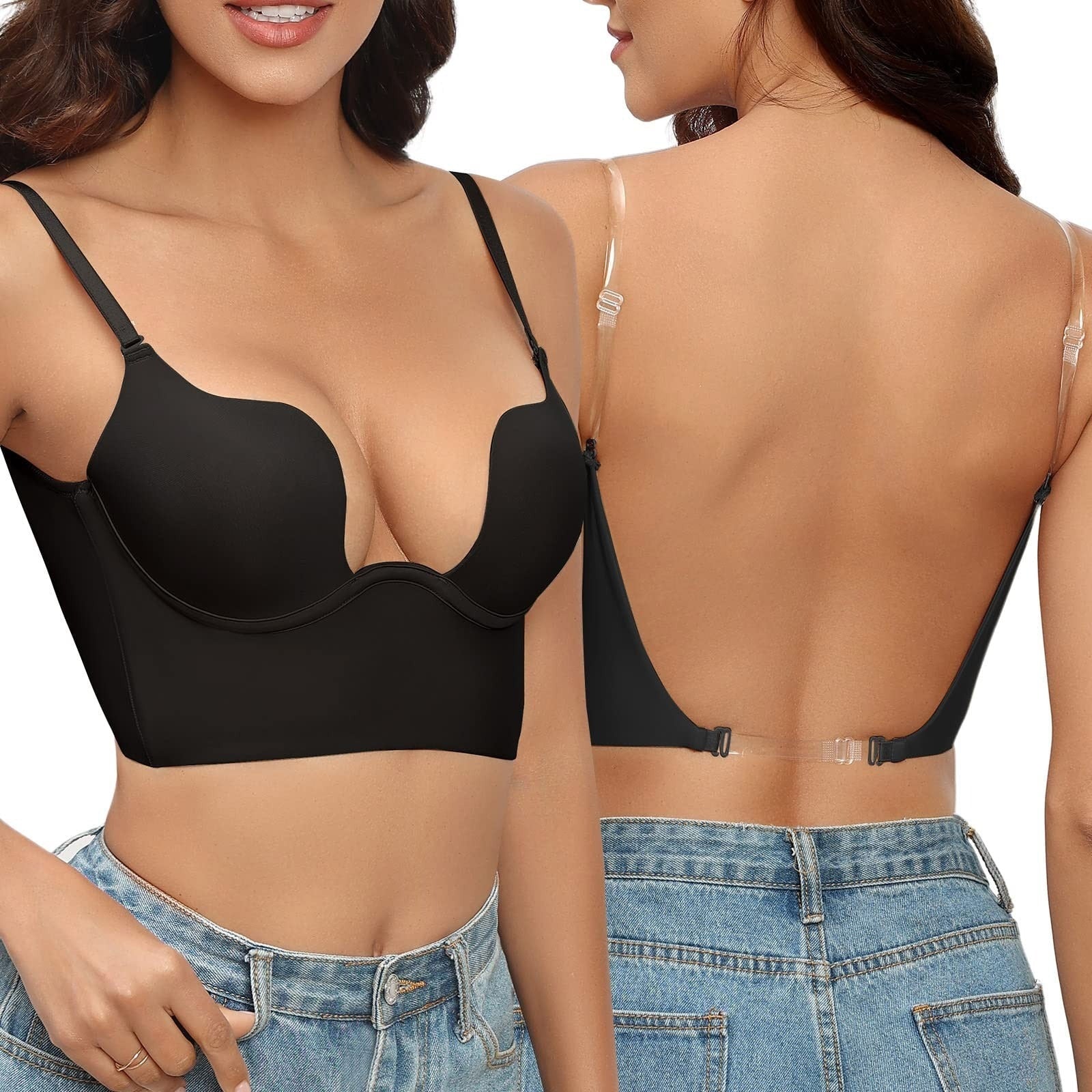 Madelyn Women's Bra - Seamless Backless Bra with Invisible Support and Comfortable Fit