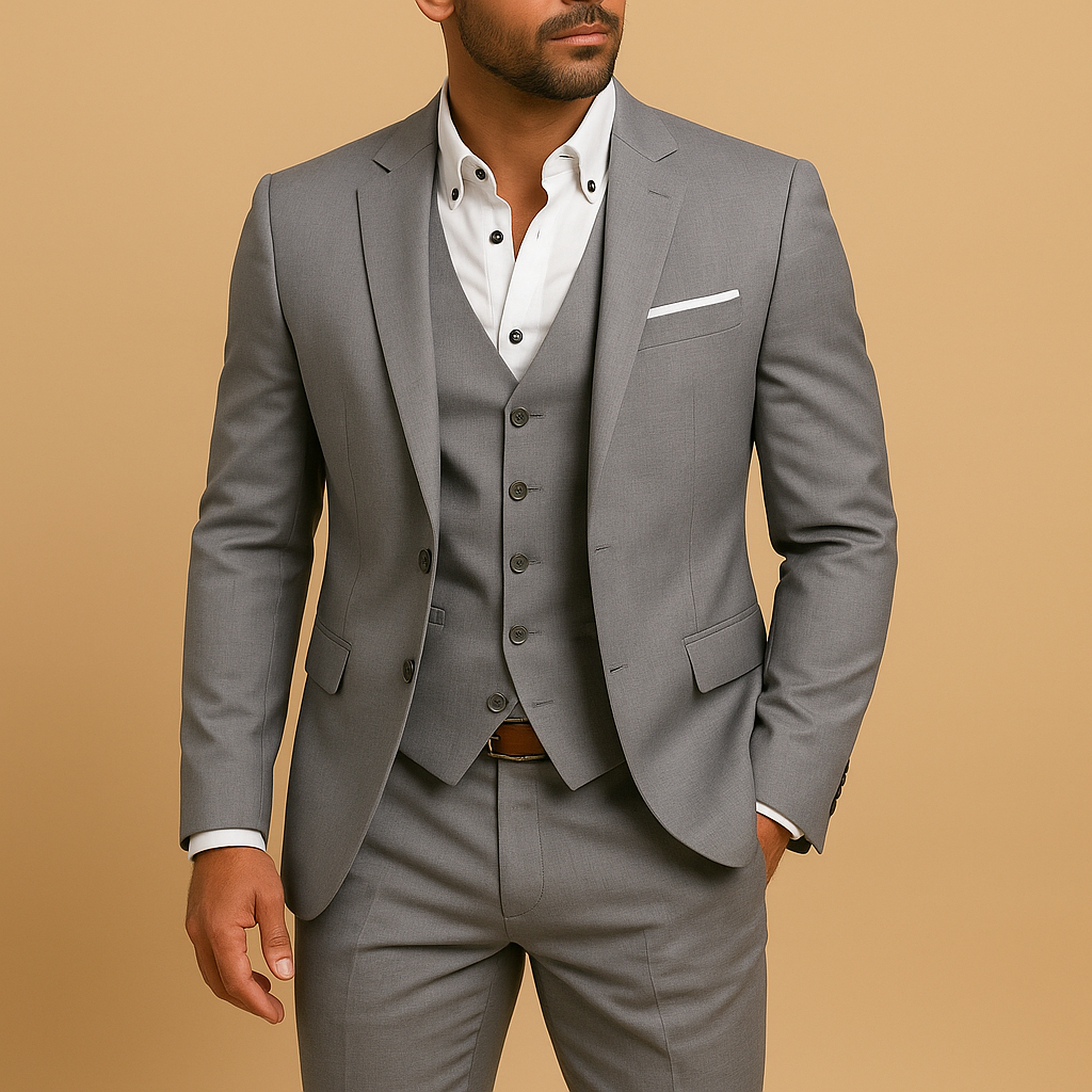 Three-piece slim fit men's suit with blazer and pants | Beaumont