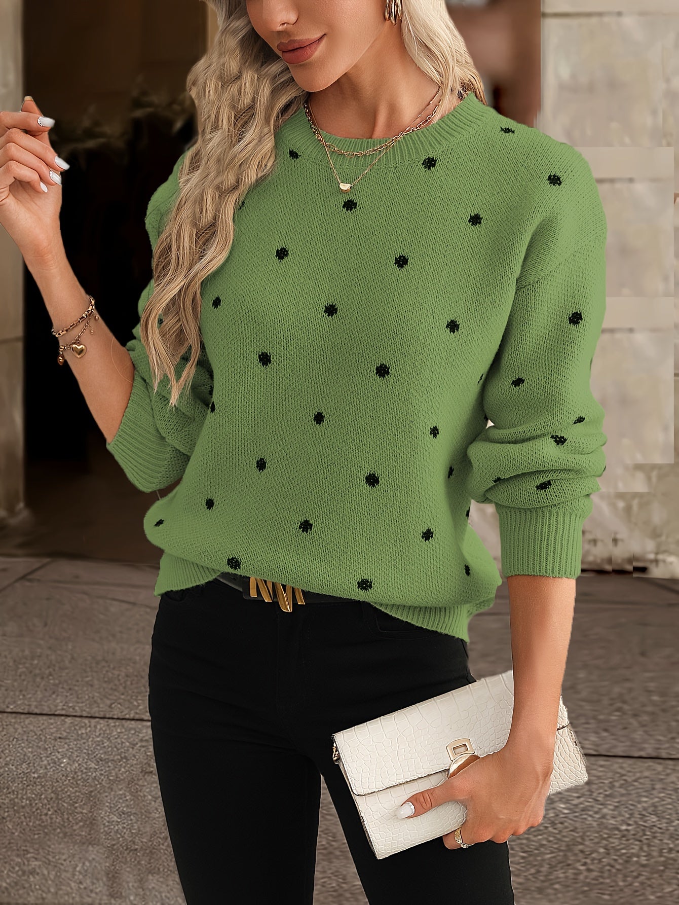 Zara polka dot sweater - Casual and stylish for women in fall and winter