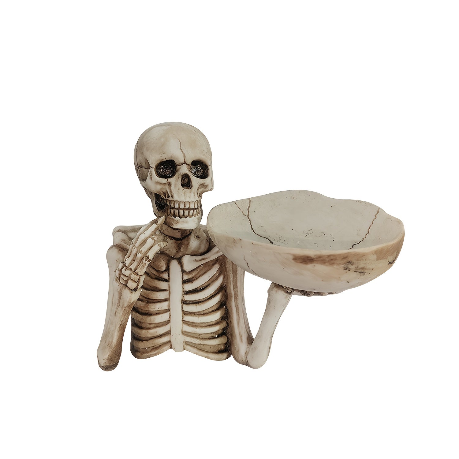 GhoulBowl | Resin skull bowl with bowl – Gothic skeleton Halloween decoration