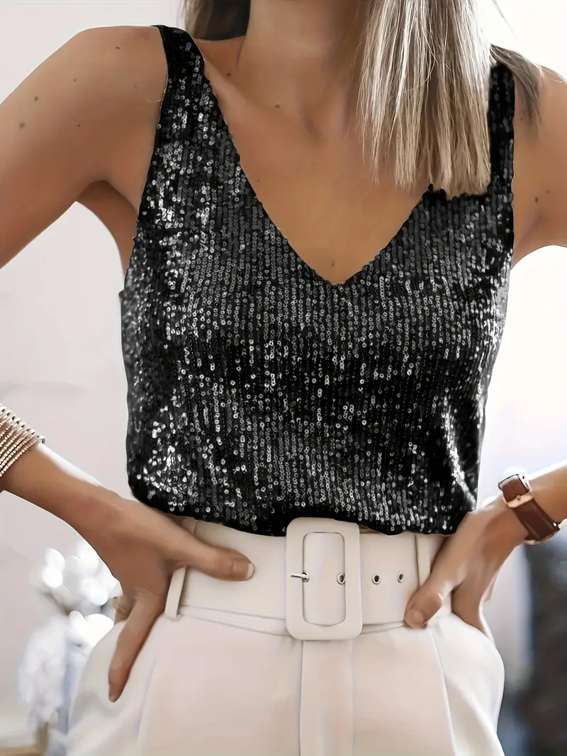 Zadie - Sleeveless Sequin Top