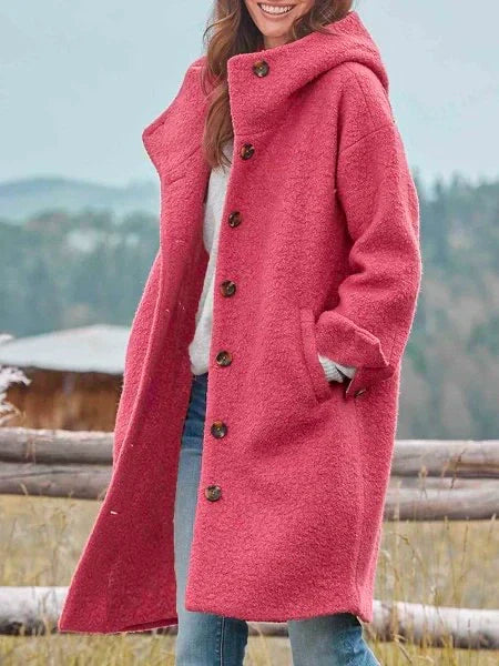 Flattering cardigan for women with buttons Midi jacket