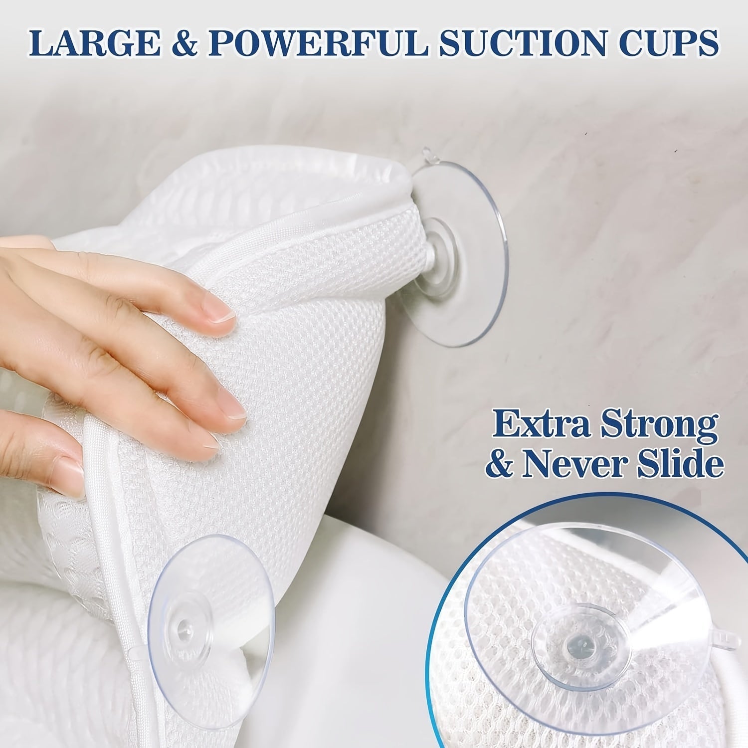 Cuscino da bagno LuxieSpa 4D Luxe - Cuscino traspirante con supporto per collo e schiena per un bagno rilassante