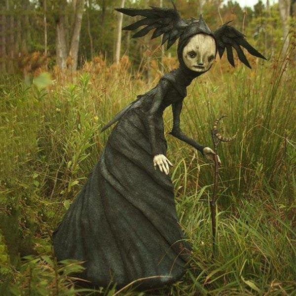 MysticWitch | Creepy Witch Sculptures – Dark, Bizarre Art, Halloween Decor, Gothic Home Decor