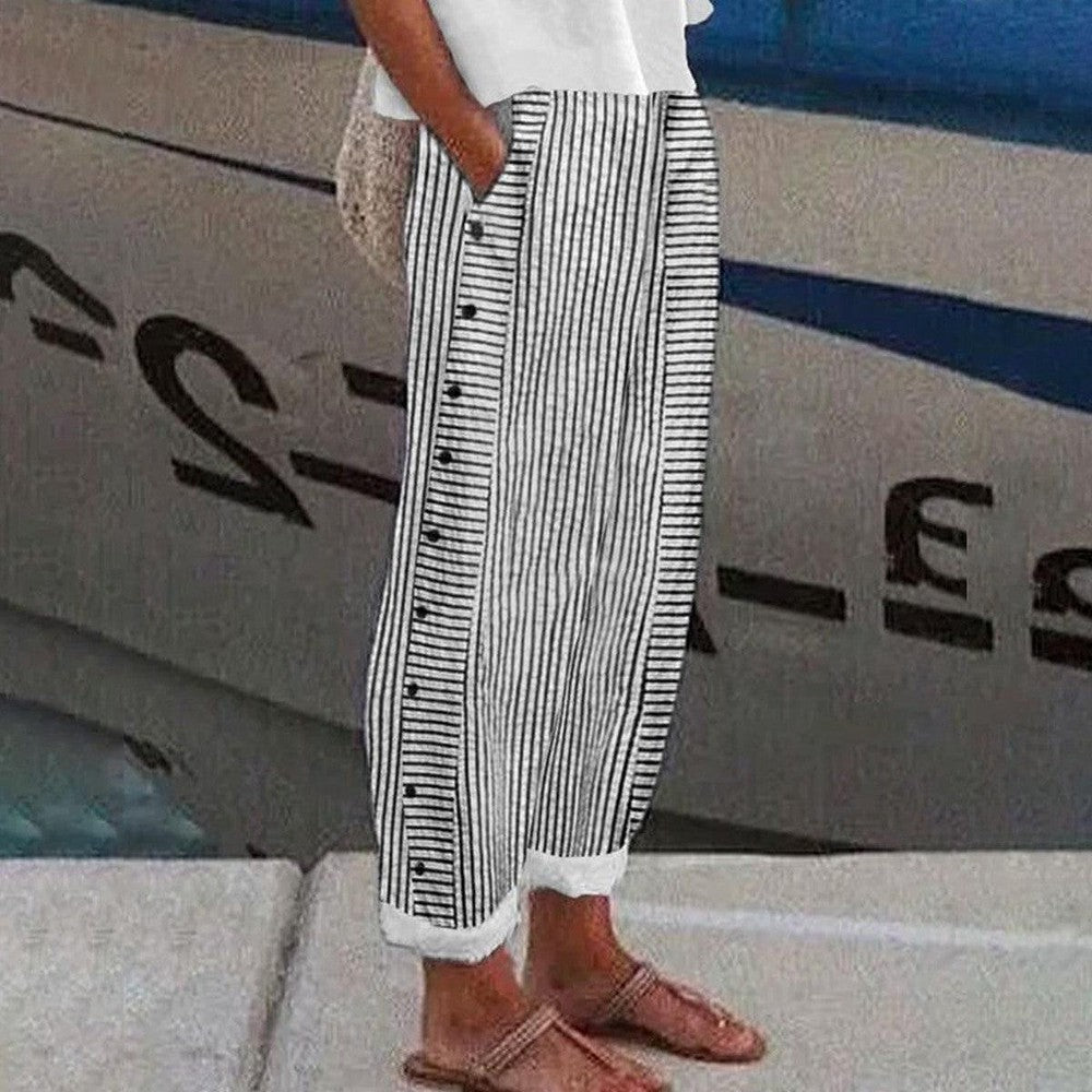 Pia - Pants with side pockets